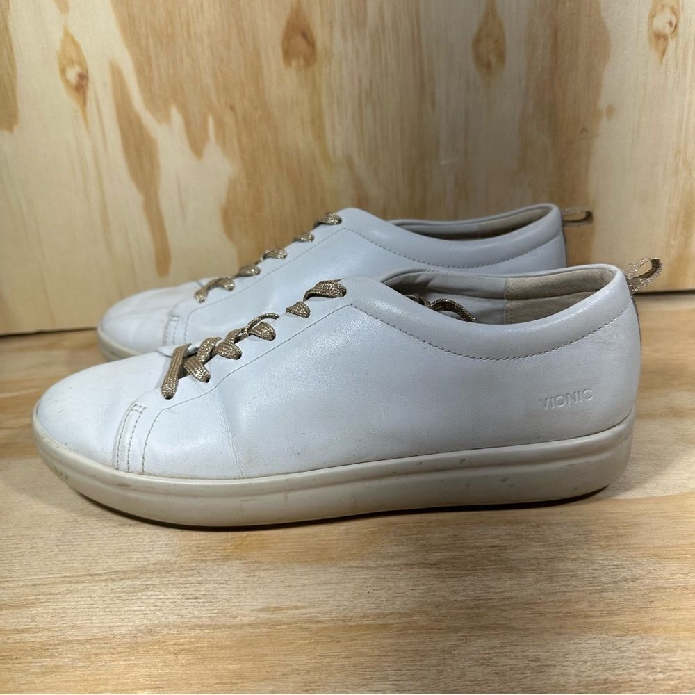 Vionic White Leather Sneakers Women’s Size 9.5